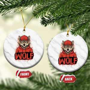 Wolf Football Lover Ceramic Ornament Game Day Tailgate Lifestyle TS12 1pc White Marble Print Your Wear