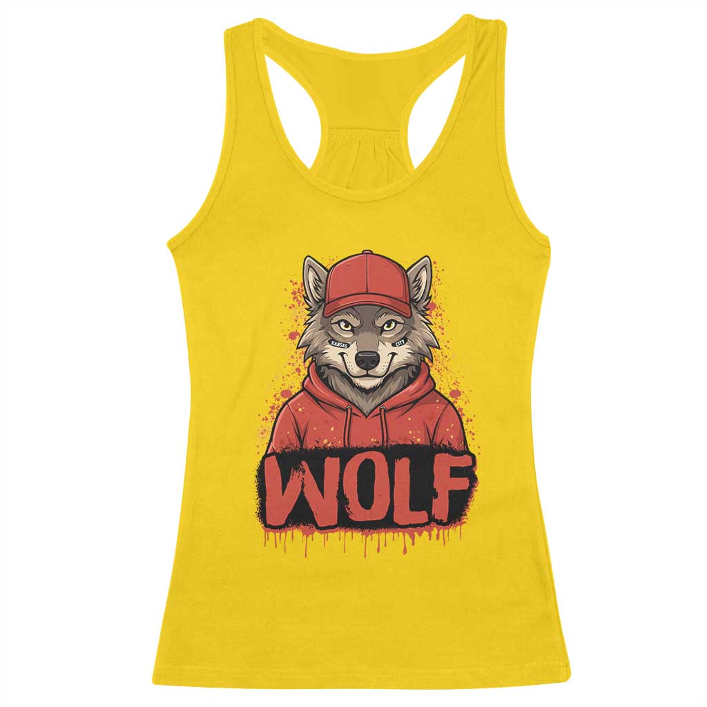 Wolf Football Lover Racerback Tank Top Game Day Tailgate Lifestyle TS12 Daisy Print Your Wear