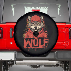 Wolf Football Lover Spare Tire Cover Game Day Tailgate Lifestyle TS12 Black Print Your Wear