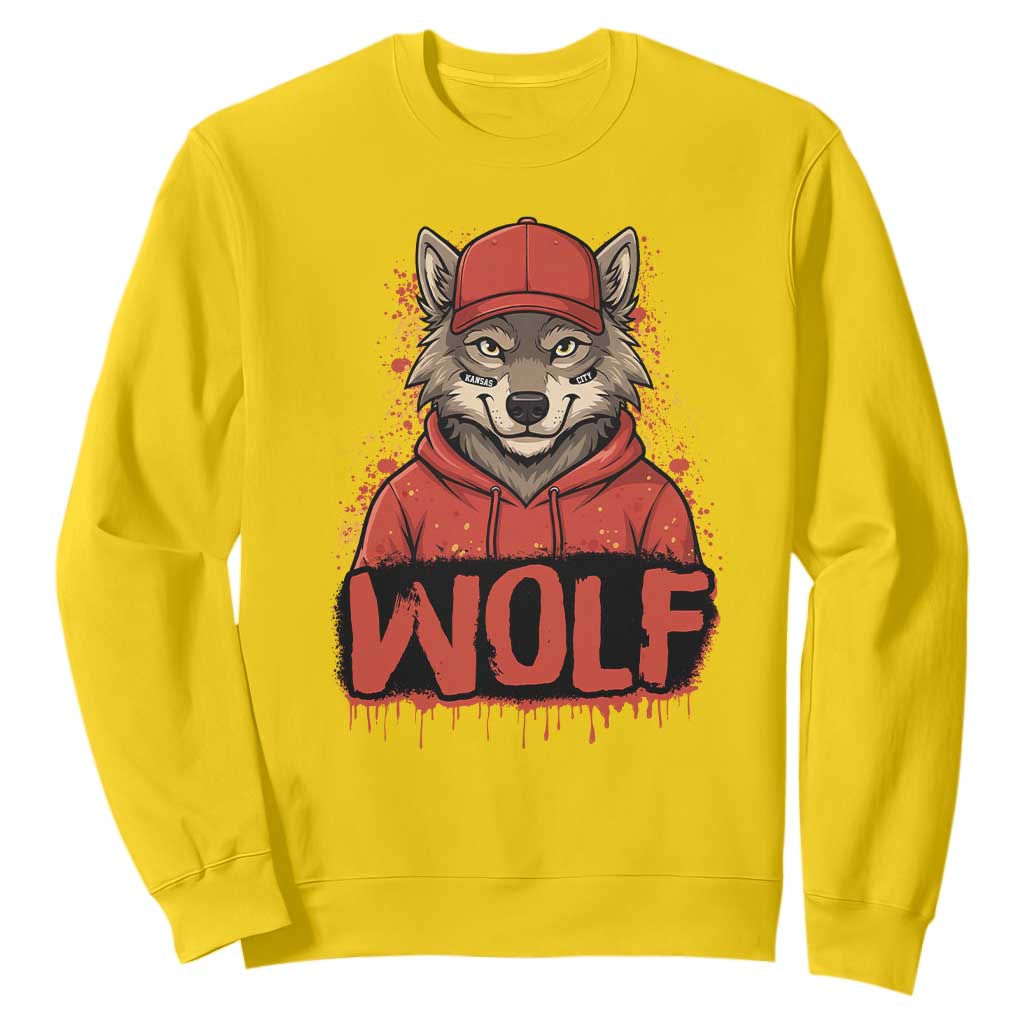 Wolf Football Lover Sweatshirt Game Day Tailgate Lifestyle TS12 Daisy Print Your Wear