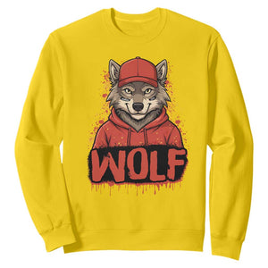 Wolf Football Lover Sweatshirt Game Day Tailgate Lifestyle TS12 Daisy Print Your Wear