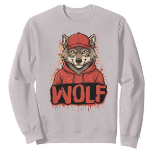 Wolf Football Lover Sweatshirt Game Day Tailgate Lifestyle TS12 Ice Gray Print Your Wear