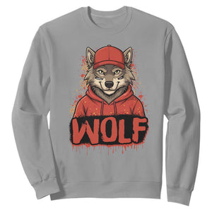 Wolf Football Lover Sweatshirt Game Day Tailgate Lifestyle TS12 Sport Gray Print Your Wear
