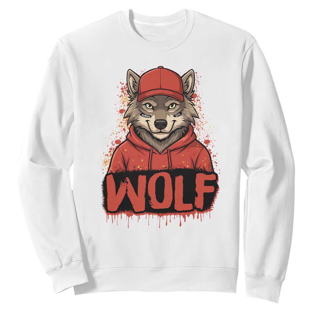 Wolf Football Lover Sweatshirt Game Day Tailgate Lifestyle TS12 White Print Your Wear