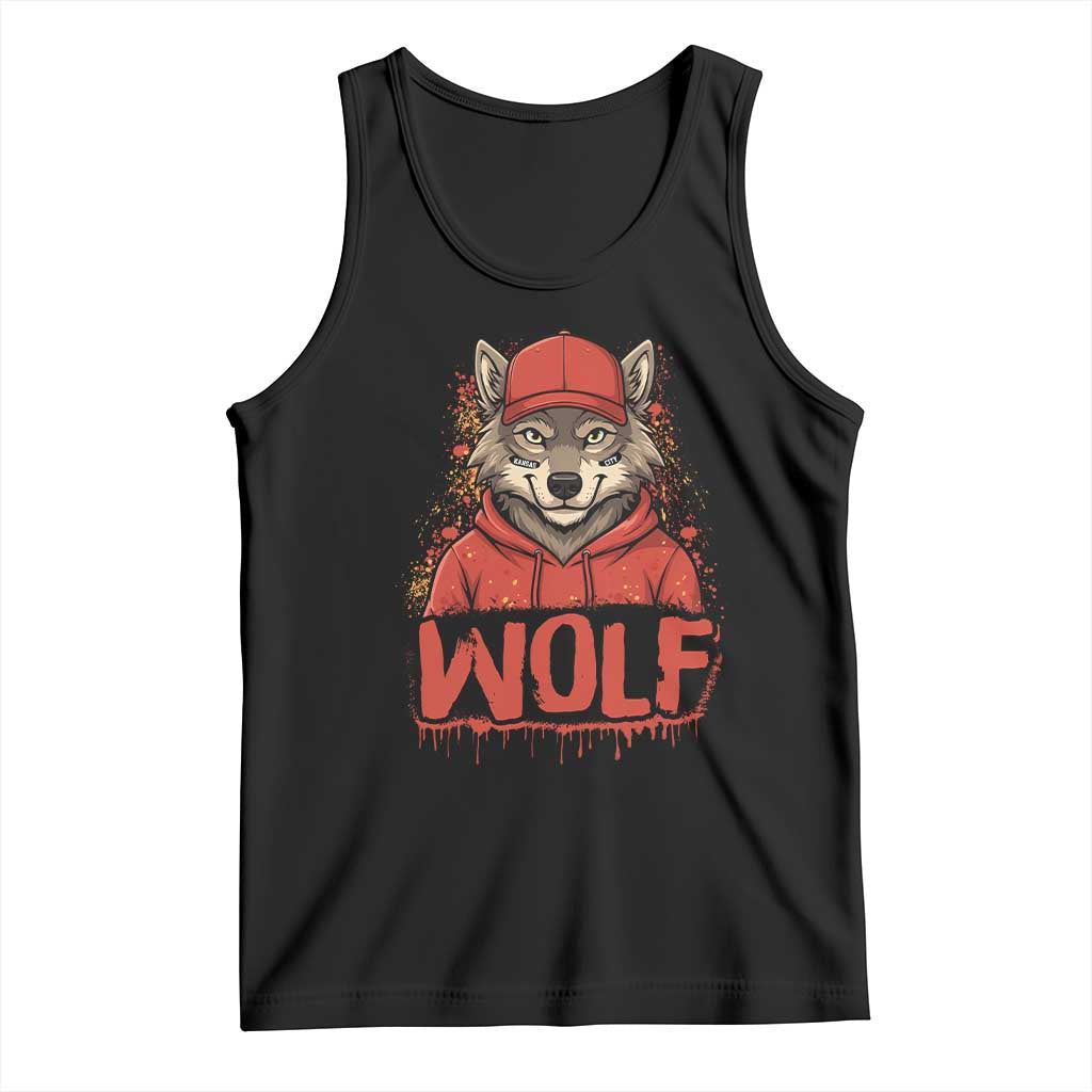 Wolf Football Lover Tank Top Game Day Tailgate Lifestyle TS12 Black Print Your Wear