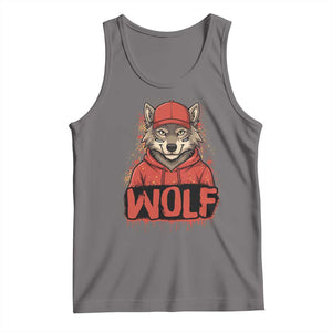 Wolf Football Lover Tank Top Game Day Tailgate Lifestyle TS12 Deep Heather Print Your Wear