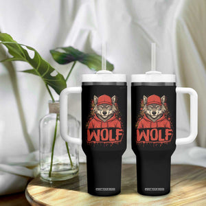 Wolf Football Lover Tumbler With Handle Game Day Tailgate Lifestyle TS12 Print Your Wear