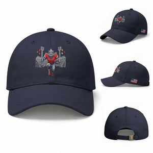 Wolf Football Lover Baseball Cap Midwest Game Day Lifestyle TS12 Baseball Cap Universal Fit Navy Print Your Wear