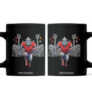 Wolf Football Lover Coffee Mug Midwest Game Day Lifestyle TS12 Black Print Your Wear