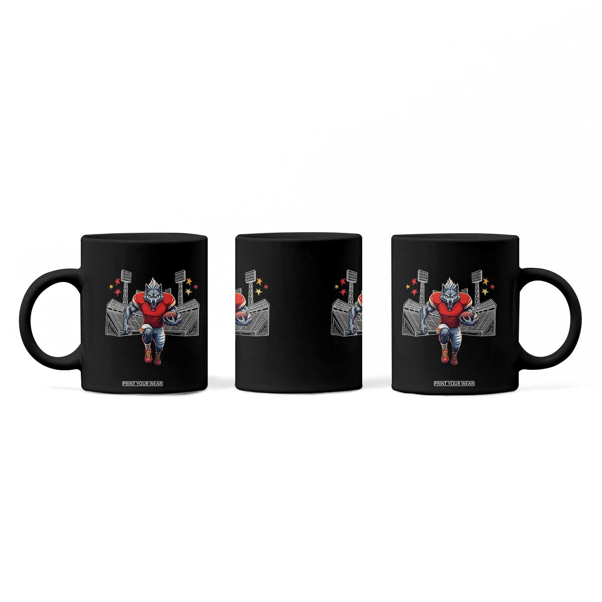 Wolf Football Lover Coffee Mug Midwest Game Day Lifestyle TS12 Print Your Wear