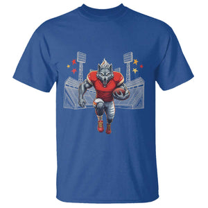 Wolf Football Lover T Shirt Midwest Game Day Lifestyle TS12 Royal Blue Print Your Wear
