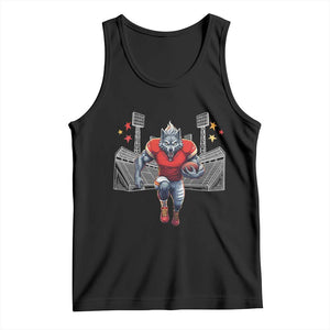 Wolf Football Lover Tank Top Midwest Game Day Lifestyle TS12 Black Print Your Wear