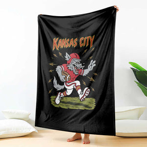 Funny Wolf Football Lover Throw Blanket Sport Humor Gift TS12 Print Your Wear