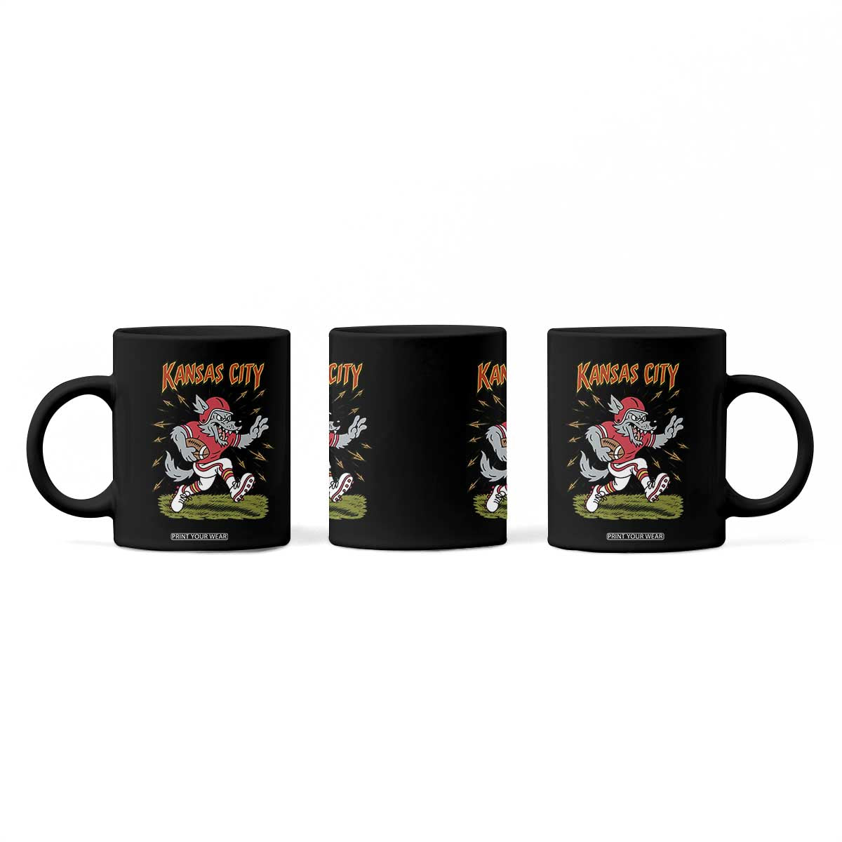 Funny Wolf Football Lover Coffee Mug Sport Humor Gift TS12 Print Your Wear
