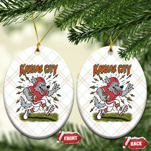 Funny Wolf Football Lover Ceramic Ornament Sport Humor Gift TS12 Print Your Wear