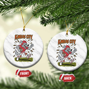 Funny Wolf Football Lover Ceramic Ornament Sport Humor Gift TS12 1pc White Marble Print Your Wear