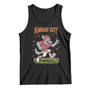 Funny Wolf Football Lover Tank Top Sport Humor Gift TS12 Black Print Your Wear