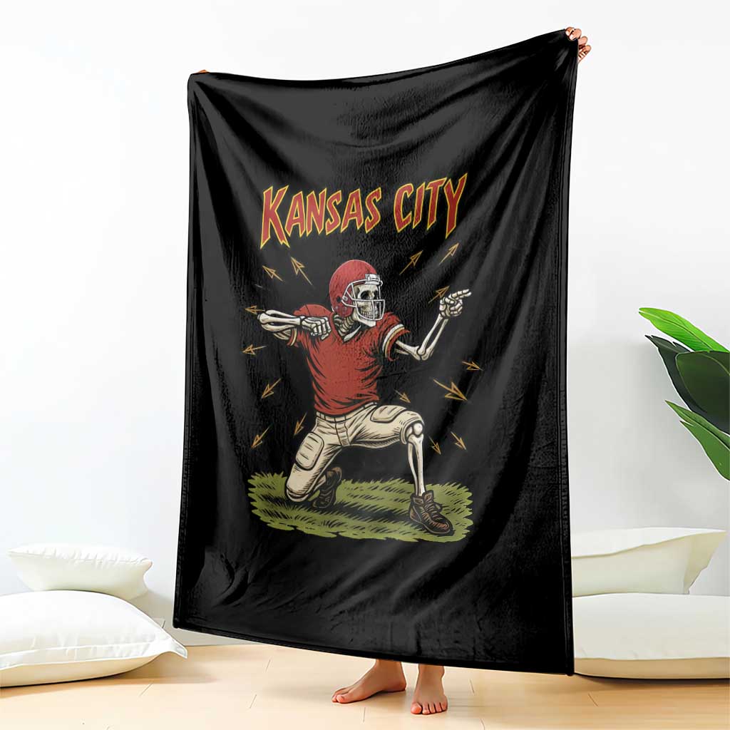 Skeleton Football Lover Throw Blanket Touchdown Game Day Lifestyle TS12 Print Your Wear
