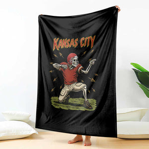 Skeleton Football Lover Throw Blanket Touchdown Game Day Lifestyle TS12 Print Your Wear