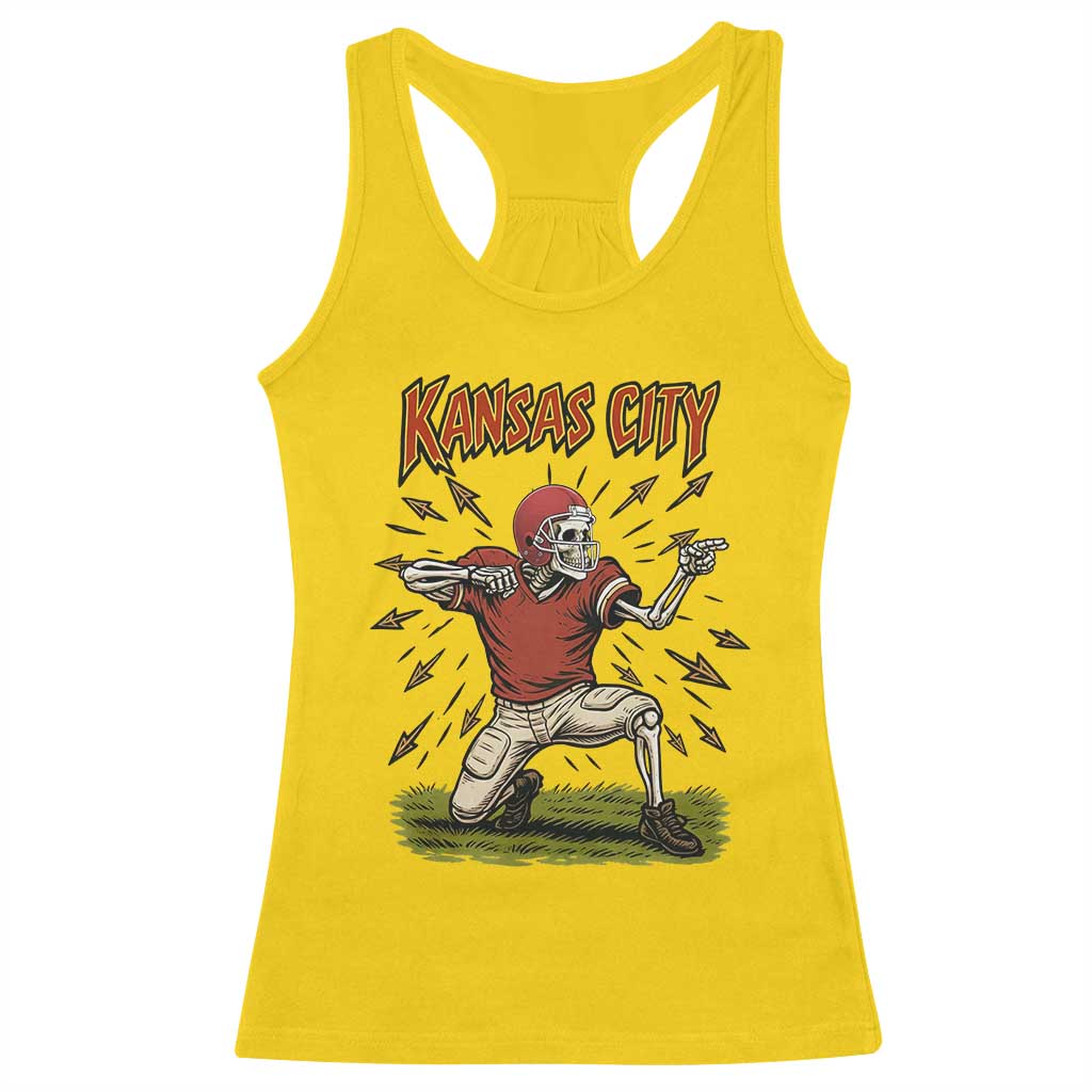 Skeleton Football Lover Racerback Tank Top Touchdown Game Day Lifestyle TS12 Daisy Print Your Wear