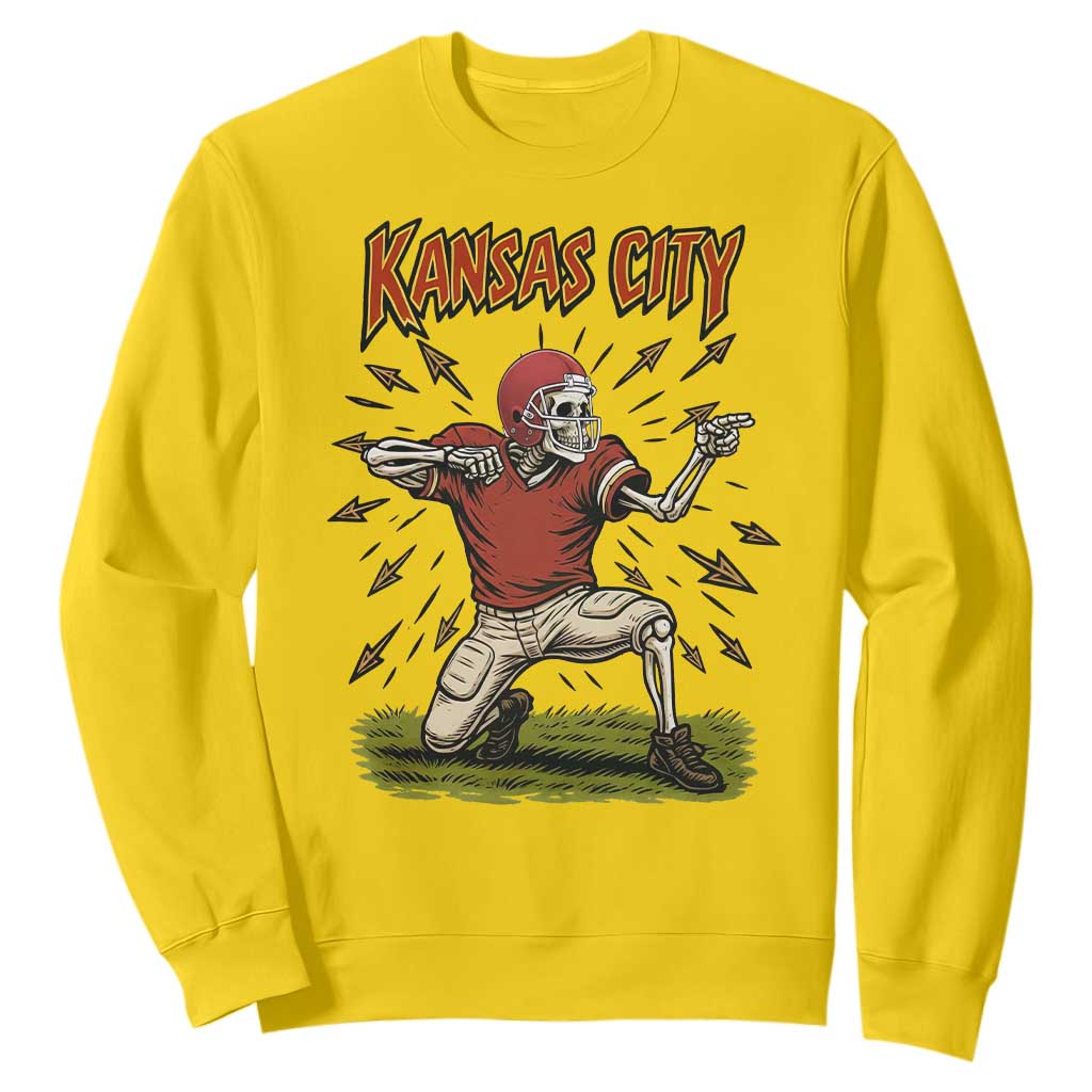 Skeleton Football Lover Sweatshirt Touchdown Game Day Lifestyle TS12 Daisy Print Your Wear