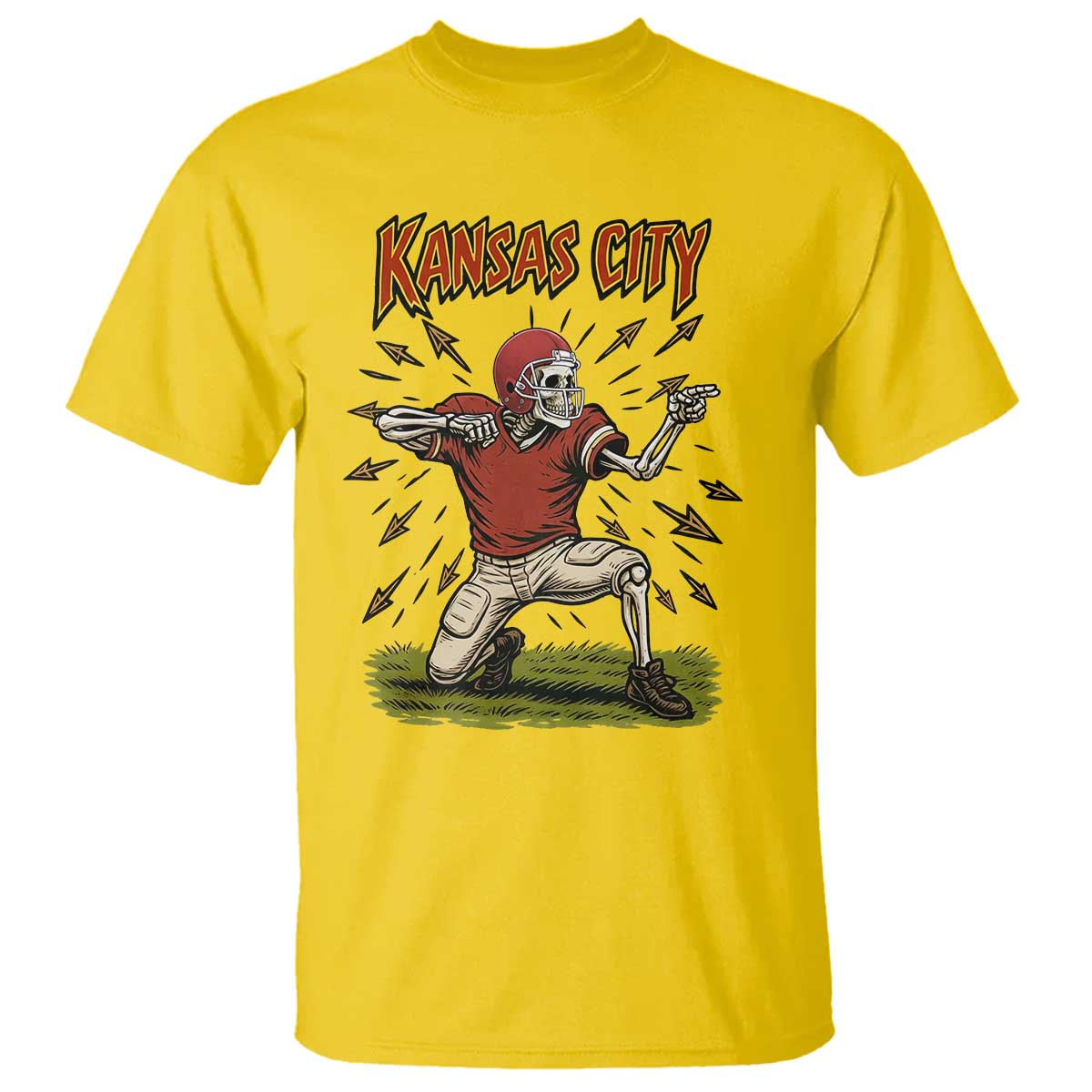 Skeleton Football Lover T Shirt Touchdown Game Day Lifestyle TS12 Daisy Print Your Wear