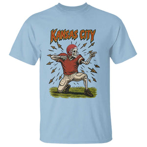 Skeleton Football Lover T Shirt Touchdown Game Day Lifestyle TS12 Light Blue Print Your Wear