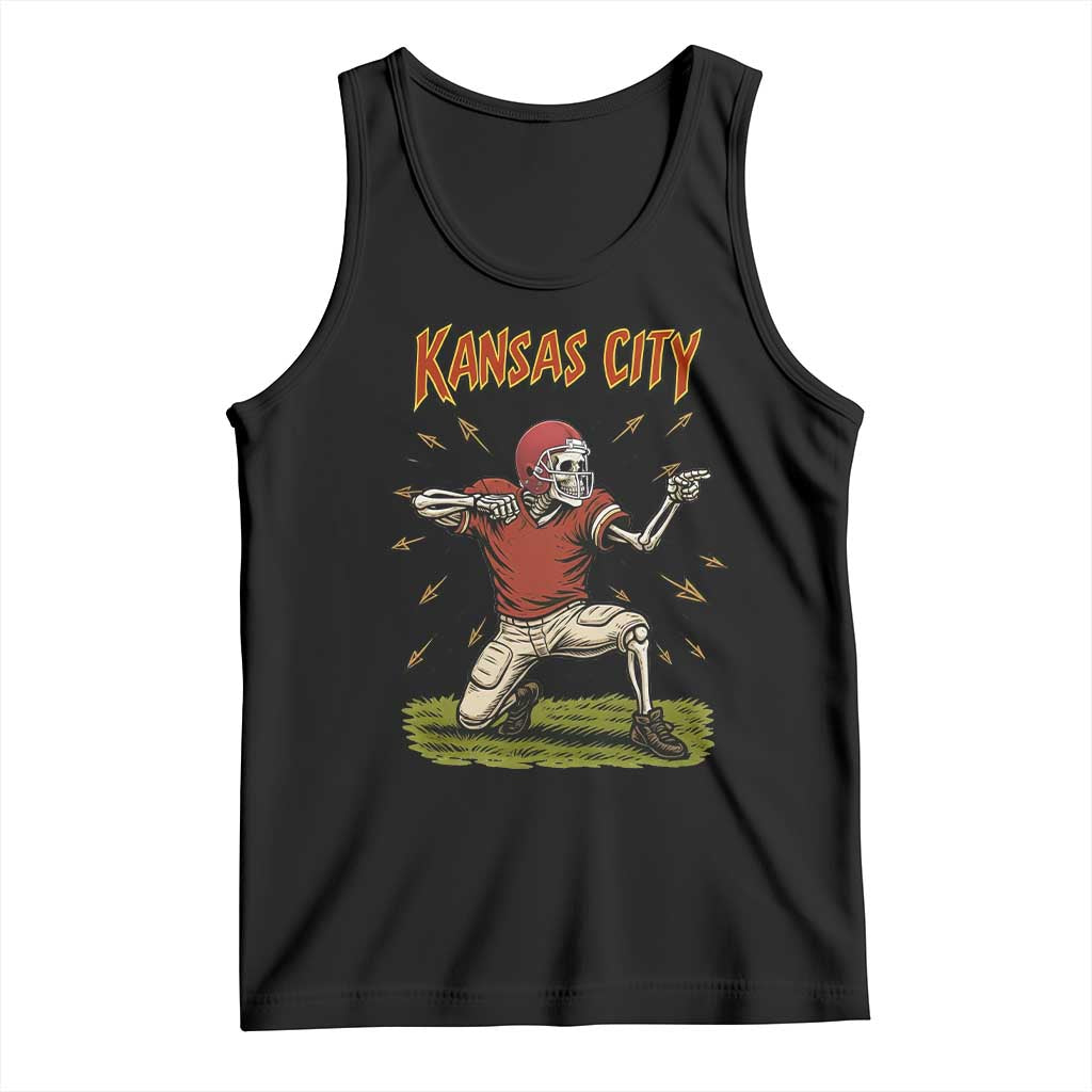 Skeleton Football Lover Tank Top Touchdown Game Day Lifestyle TS12 Black Print Your Wear