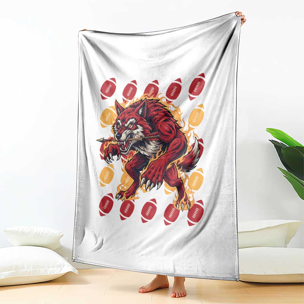 Wolf Football Lover Throw Blanket Game Day Fan Lifestyle TS12 Print Your Wear