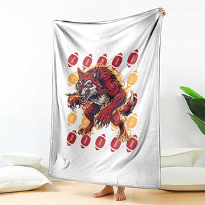 Wolf Football Lover Throw Blanket Game Day Fan Lifestyle TS12 Print Your Wear