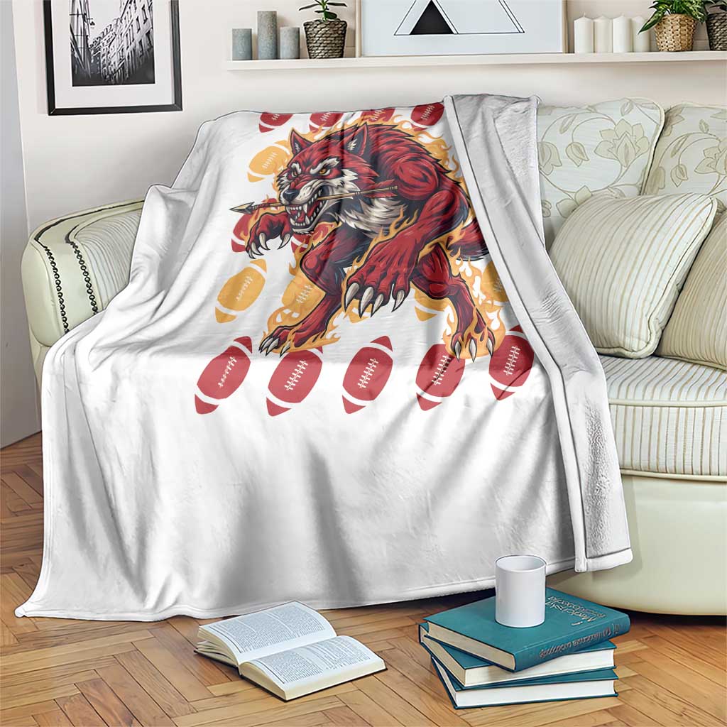 Wolf Football Lover Throw Blanket Game Day Fan Lifestyle TS12 Print Your Wear