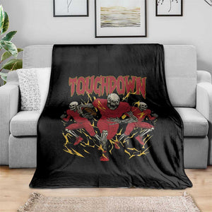Skeleton Game Day Throw Blanket Touchdown Football Fan Gift TS12 Print Your Wear