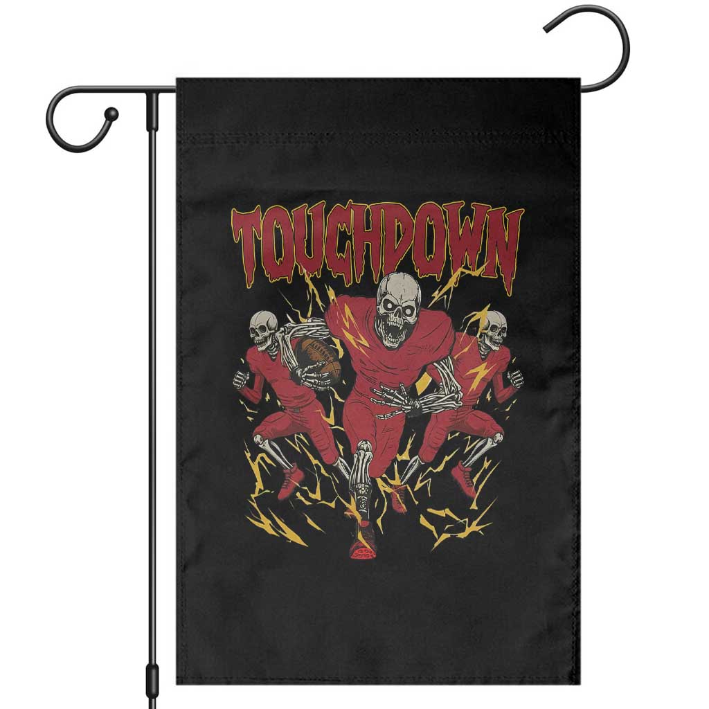 Skeleton Game Day Garden Flag Touchdown Football Fan Gift TS12 Black Print Your Wear