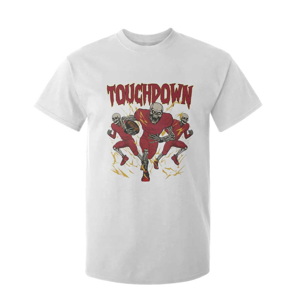 Skeleton Game Day T Shirt For Kid Touchdown Football Fan Gift TS12 White Print Your Wear