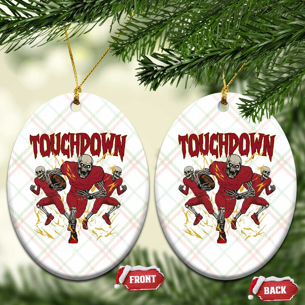 Skeleton Game Day Ceramic Ornament Touchdown Football Fan Gift TS12 Print Your Wear
