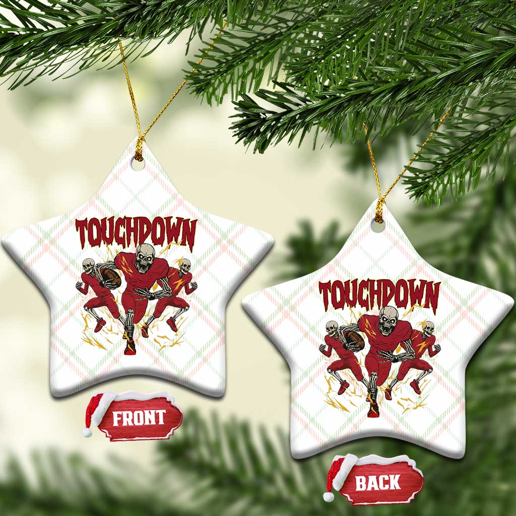 Skeleton Game Day Ceramic Ornament Touchdown Football Fan Gift TS12 Print Your Wear
