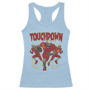 Skeleton Game Day Racerback Tank Top Touchdown Football Fan Gift TS12 Light Blue Print Your Wear