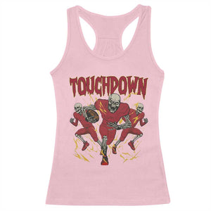 Skeleton Game Day Racerback Tank Top Touchdown Football Fan Gift TS12 Light Pink Print Your Wear