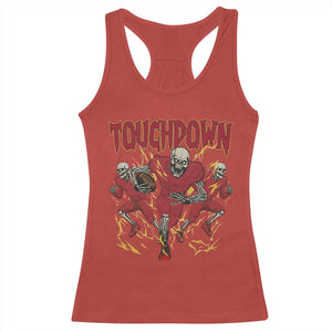Skeleton Game Day Racerback Tank Top Touchdown Football Fan Gift TS12 Red Print Your Wear