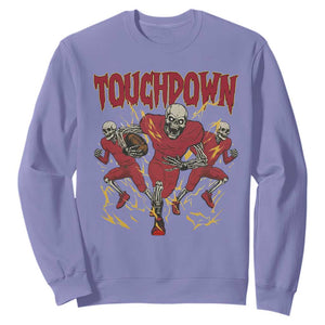 Skeleton Game Day Sweatshirt Touchdown Football Fan Gift TS12 Violet Print Your Wear