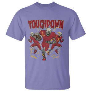 Skeleton Game Day T Shirt Touchdown Football Fan Gift TS12 Violet Print Your Wear