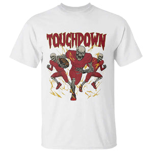 Skeleton Game Day T Shirt Touchdown Football Fan Gift TS12 White Print Your Wear
