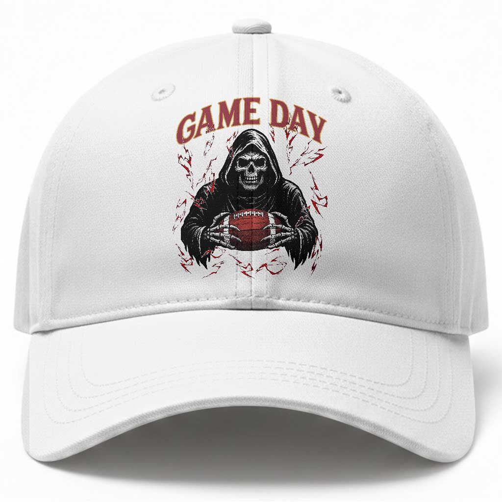 Funny Grim Reaper Dark Football Baseball Cap Game Day Fan Lifestyle TS12 Print Your Wear