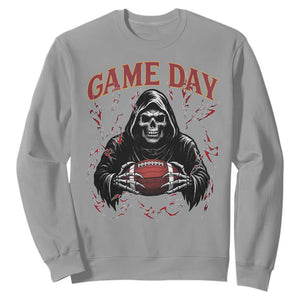 Funny Grim Reaper Dark Football Sweatshirt Game Day Fan Lifestyle TS12 Sport Gray Print Your Wear