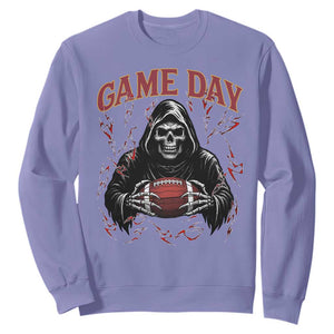Funny Grim Reaper Dark Football Sweatshirt Game Day Fan Lifestyle TS12 Violet Print Your Wear