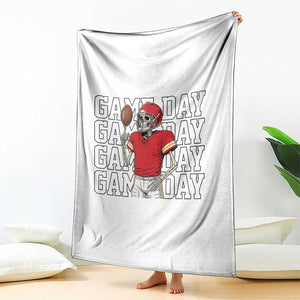 Funny Skeleton Dark Football Throw Blanket Sport Humor Gift TS12 Print Your Wear