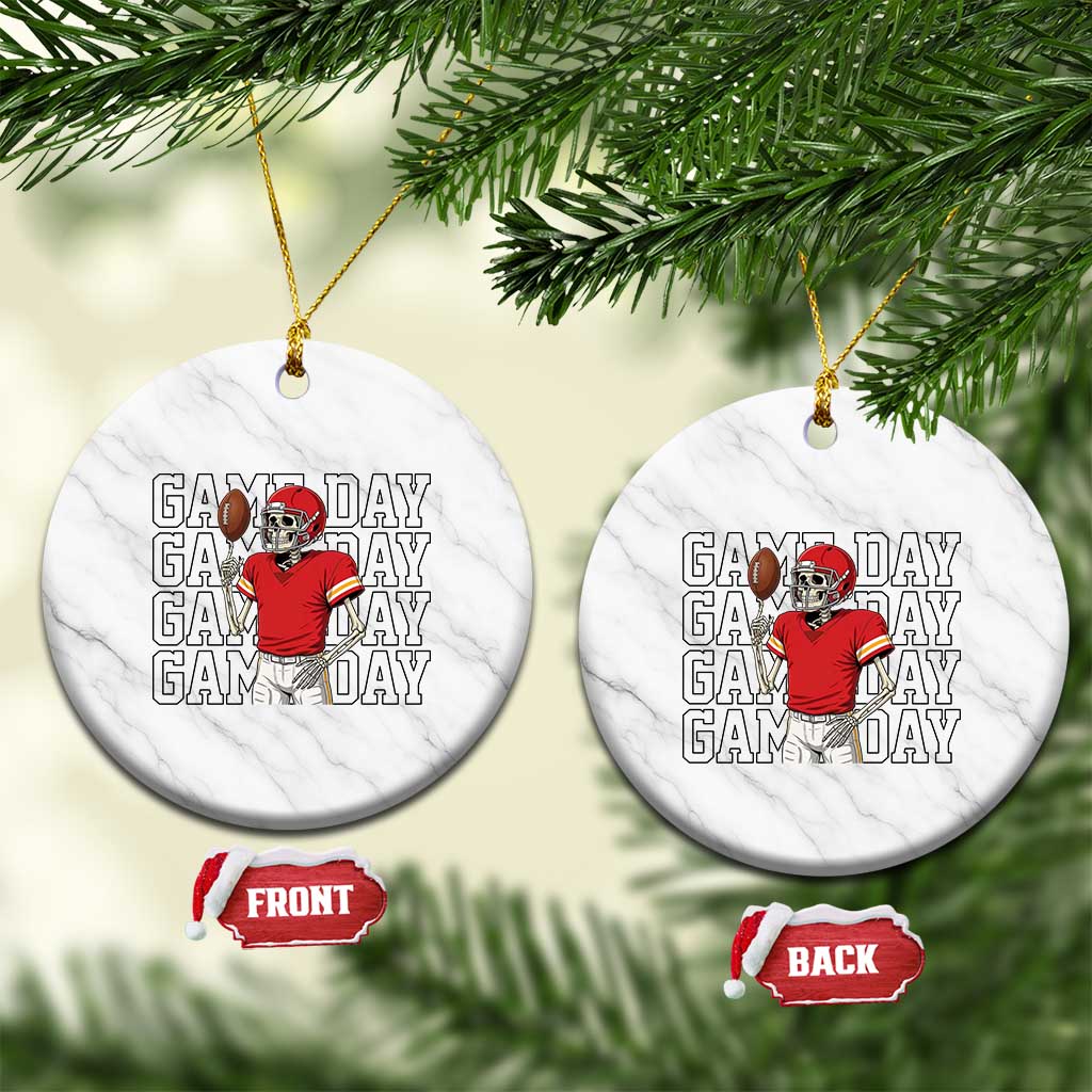 Funny Skeleton Dark Football Ceramic Ornament Sport Humor Gift TS12 1pc White Marble Print Your Wear