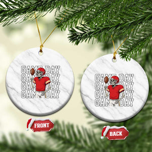 Funny Skeleton Dark Football Ceramic Ornament Sport Humor Gift TS12 1pc White Marble Print Your Wear