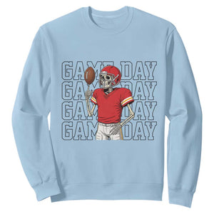 Funny Skeleton Dark Football Sweatshirt Sport Humor Gift TS12 Light Blue Print Your Wear