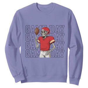 Funny Skeleton Dark Football Sweatshirt Sport Humor Gift TS12 Violet Print Your Wear
